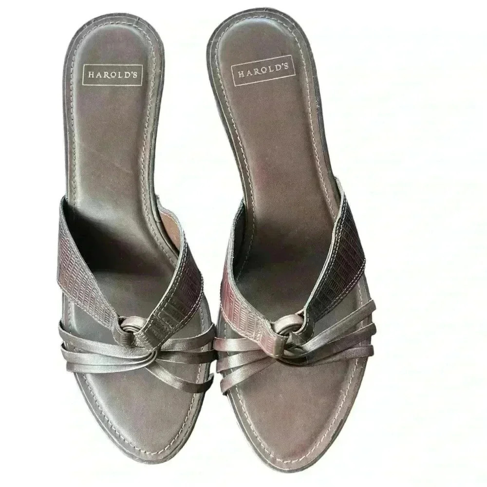 Harold’s 100% Leather kitten heel new brown - Picture 6 of 6